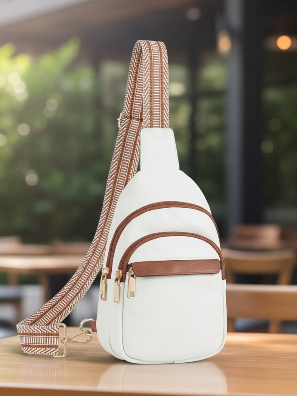 New Women’s PU Leather Sling Crossbody Bag Medium Brown Adjustable Strap Purse